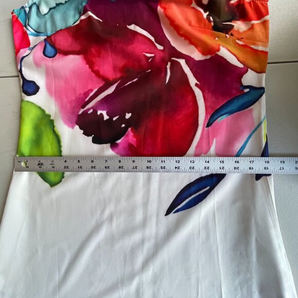 Watercolor Floral Maxi Dress Romantic Garden Party Summer Sleeveless M 53.5” - Picture 9 of 12